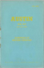 Austin A30 A35 Schedule of