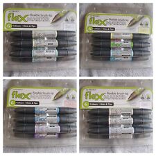 Letraset Flexmarker sets 1, 2, 3 & 4 - twin flexible brush tip, alcohol markers