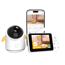 Boifun Baby Monitor with Camera and Night Vision 355°PTZ WiFi Video Baby Monitor