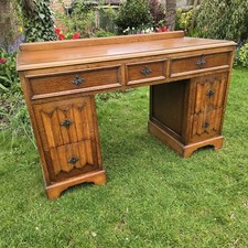 Antique Jacobean Style Oak Carved Desk. 