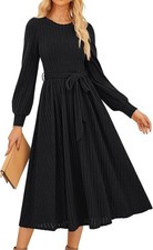 GRACE KARIN Ribbed Midi Dress