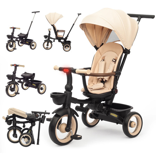 Foldable baby tricycle - 7-in-1,