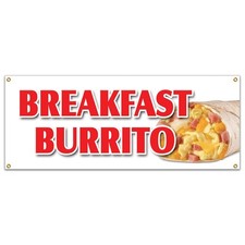 Breakfast burrito banner sign - banner,