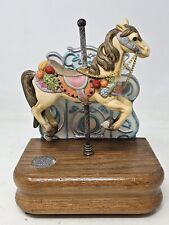 American Carousel Horse by Tobin Fraley Wooden Stand Coin Inlay - Not Working