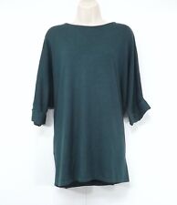APRICOT Green Soft Thin Jersey Boho Retro Batwing Oversized Jumper Tunic UK 8