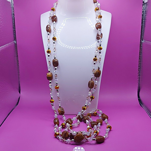 Handmade multi strand brown - brown, &