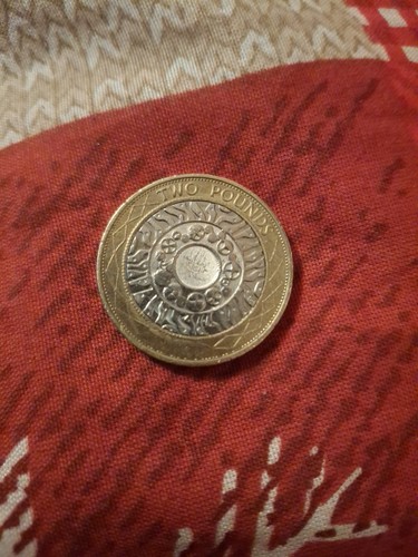 Two pound coin - two, with