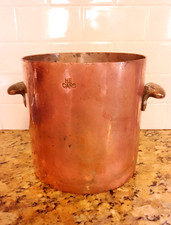 Antique Railway copper saucepan stamped "HE CARS" -kitchenalia - railwayana