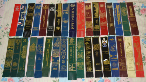 Vintage leather bookmarks - 34, x