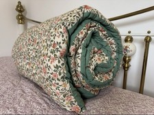 Vintage Comforter, Bed Cover, Bed Spread, 155cm X 110cm, Sanderson Floral Fabric