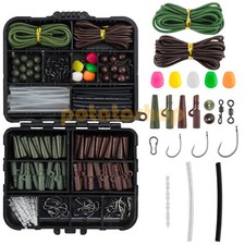 Carp Fishing End Tackle Box Swivels Terminal Tackle Hooks Tube Corn 278pcs 