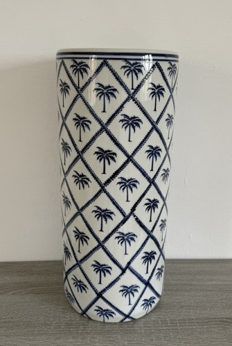 Ceramic blue palm tree - ceramic,