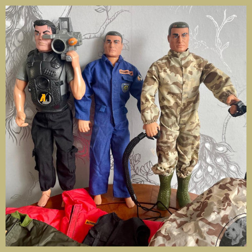 Action man figures - man, x3