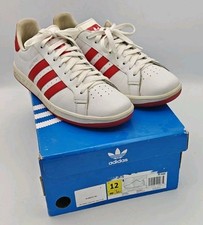 Rare Vintage Adidas Grand Prix Tennis  Court Sneaker Men’s Size 12 White / Red 