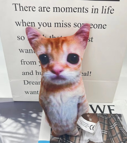 Cat meme plush gato funny - plush,