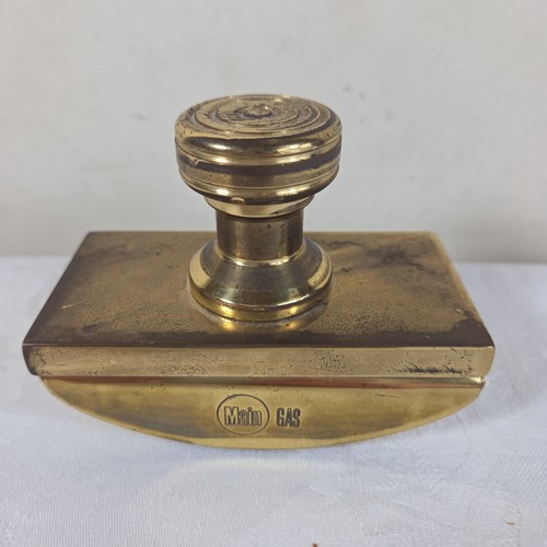 Vintage brass ink blotter - ink,