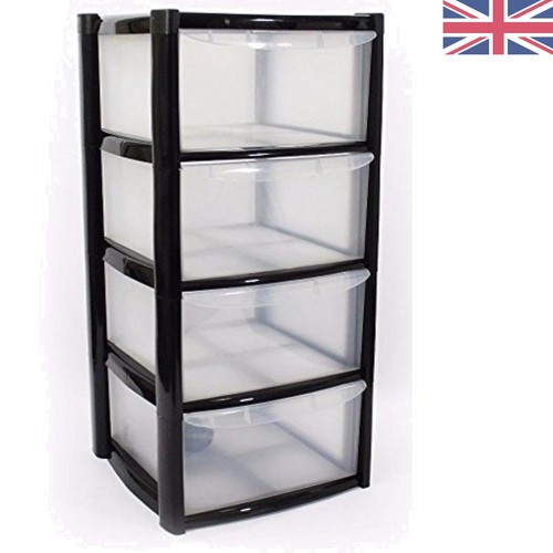Compact black plastic storage - black,
