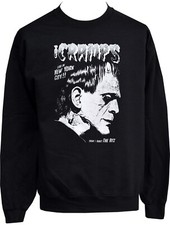 The Cramps Unisex Psychobilly Sweatshirt Frankenstein Horror Gig Poster Punk