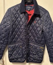 Polo Ralph Lauren Kids 10/12 Blue Quilted Lightweight Jacket 