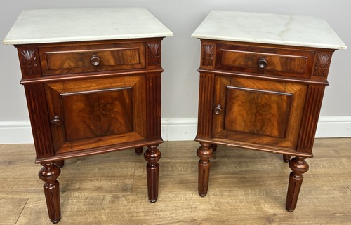 Pair bedside tables - tables, antique