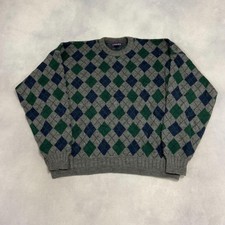 Vintage Knitted Jumper Argyle