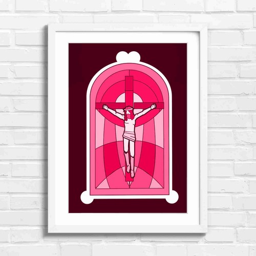 Colorful modern stained glass - modern,