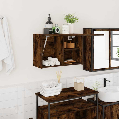 Bathroom wall cabinet smoked - cabinet,