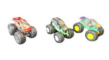  3x Monster Trucks 1:64 Hot Wheels Grave Digger Toy Car Vehicles Mattel FREEPOST