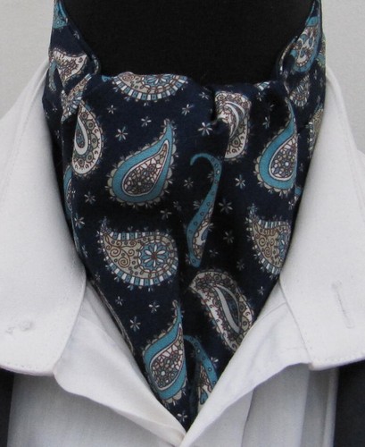 Mens navy baby blue - mens, paisley