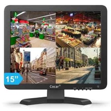 MONITOR 15IN PROFESSIONAL CCTV MONITOR VGA HDMI AV BNC 4;3 HD DISPLAY