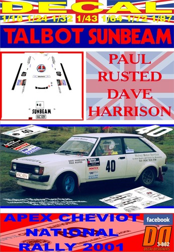 Decal talbot sunbeam - decal, ti