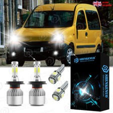 FOR RENAULT KANGOO 2008+ Headlight LED Kit set 2x H4 Bulbs PURE WHITE + 501