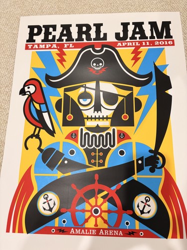 Pearl jam 2016 tampa poster - jam,