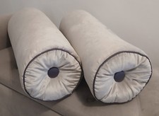 Laura Ashley Nigella Velvet Bolster Cushions X2