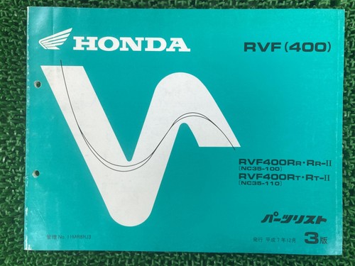 Rvf400 parts list - parts, edition