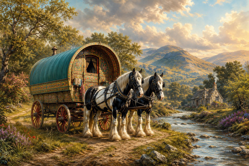 Romany gypsy caravan shire - romany,