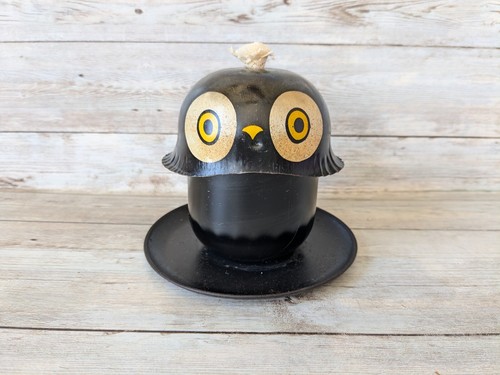 Vintage tin owl - vintage, lamp