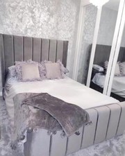 SALE Grey Plush Velvet Wing