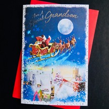 Grandson Christmas Card 9"x6"