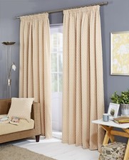 Lined Faux Wool Curtains Tape