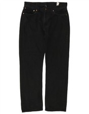 LEVI'S Mens 751 Straight Jeans W34 L30 Black Cotton CQ05