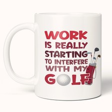 Funny Golf Coffee Mug Work