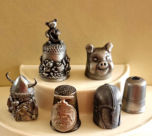 Metal sewing thimble - sewing, lot