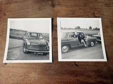 2 Vintage 1967 Real Photographs Man Woman Boy In 1964 Hillman Super Minx Car