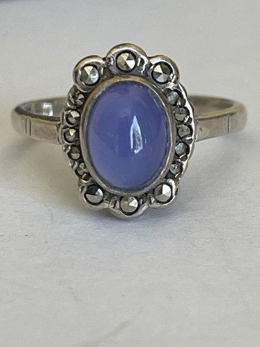 Antique blue chalcedony - chalcedony, and