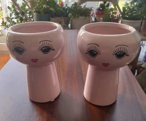 Doll face plant pot head - doll,
