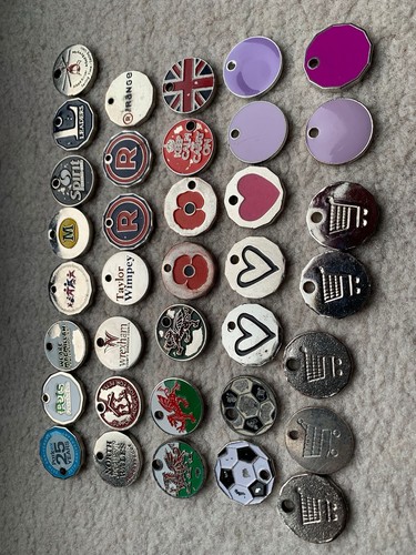 Various trolley coins - trolley,