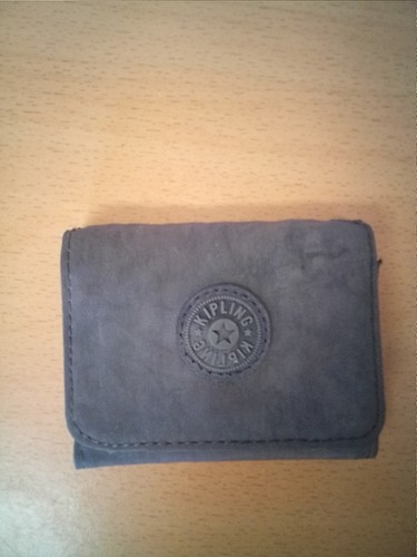 Kipling grey tri fold wallet - kipling,