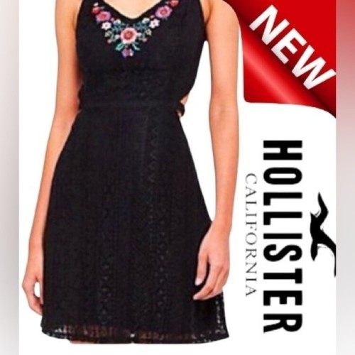 Hollister dress nwt black - hollister,