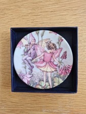 Royal Worcester Flower Fairies Mini Plate / Trinket Dish Columbine Fairy